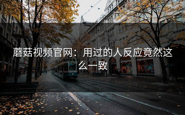 蘑菇视频官网：用过的人反应竟然这么一致